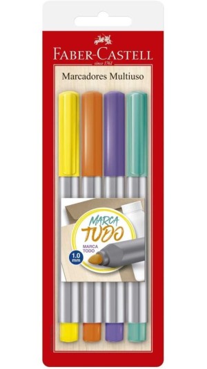 MARCADOR MULTIUSO 1.0MM C/04 UNID.FABER-CASTELL