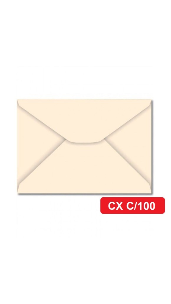 ENVELOPE VISITA CREME 72X108 CAIXA C/100 UNID.