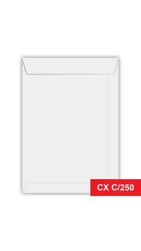 ENVELOPE SACO 176X250 BRANCO CAIXA C/250 UNID.