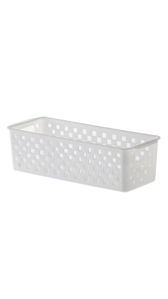 CESTO ORGANIZADOR QUADRATTA 27X11X8CM BRANCO