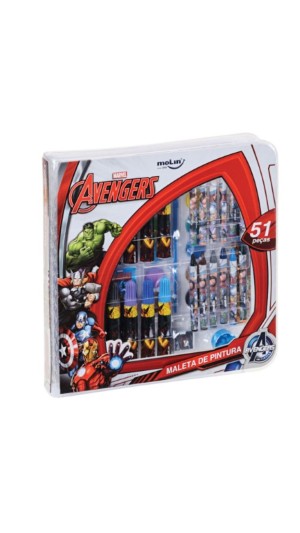 MALETA DE PINTURA SQUARE AVENGERS 51 PCS