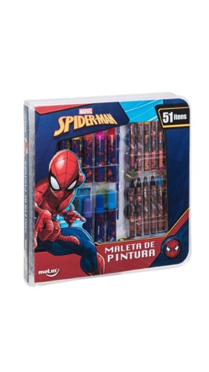 MALETA DE PINTURA SQUARE SPIDERMAN 51 PCS