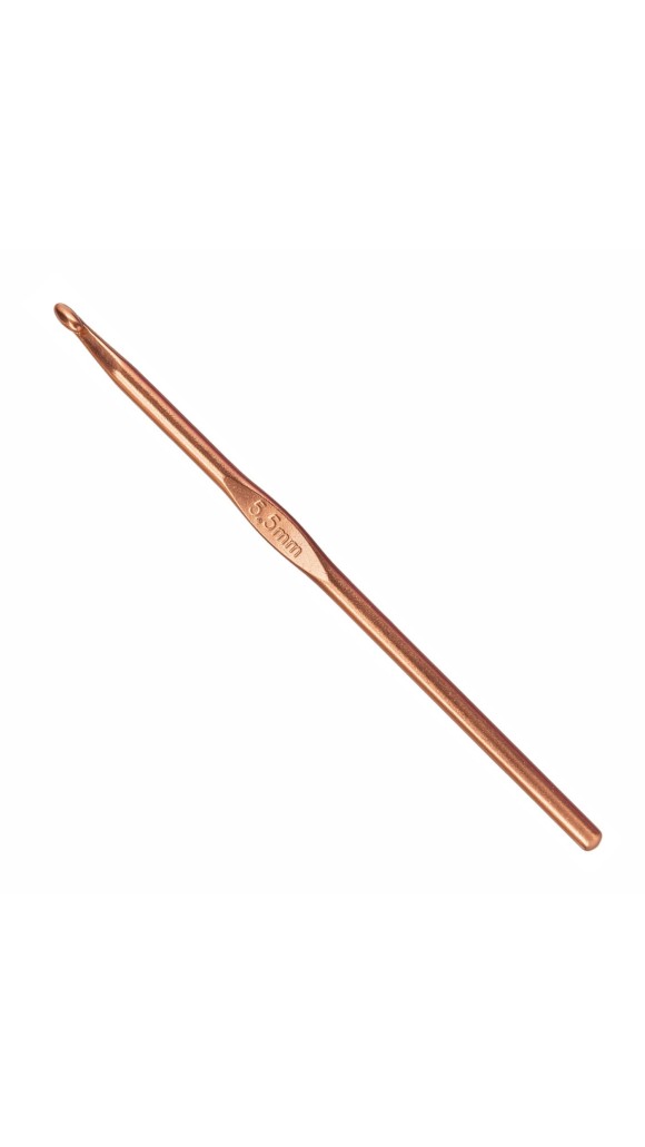AGULHA DE CROCHE 05.5 MM ALUMÍNIO COBRE
