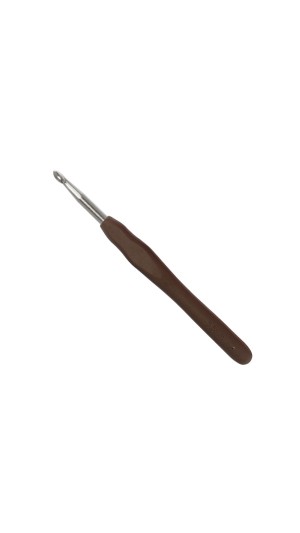 AGULHA DE CROCHE 05.5 MM CABO EMBORRACHADO MARROM