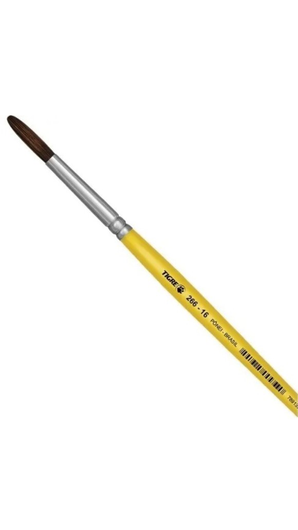 PINCEL REDONDO 266 N.16 CURTO AMARELO PONEI BRASIL TIGRE