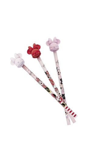 LAPIS PRETO MINNIE TOP C/PONTEIRA DE BORRACHA