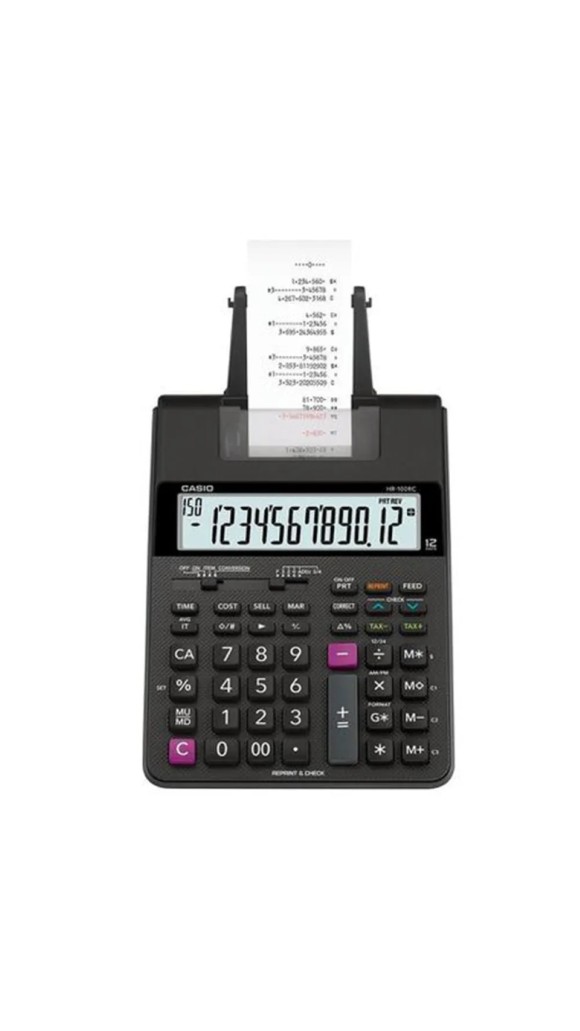 CALCULADORA MESA BOBINA CASIO HR-100RC