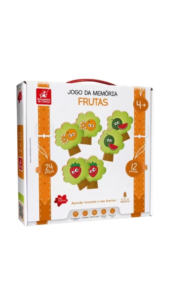 JOGO DA MEMORIA PEDAGOGICO 24PS BRINCADEIRA DE CRINÇA