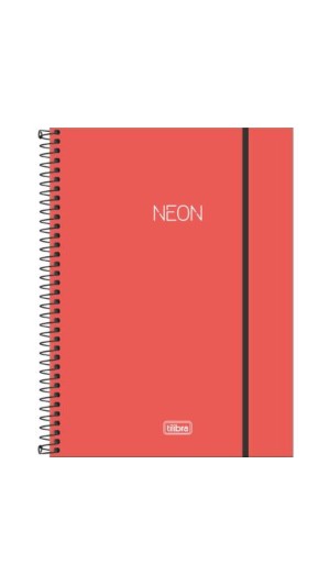 CADERNO UNIVERSITÁRIO CAPA PLÁSTICA ESPIRAL NEON 1X1 80F.2023 TILIBRA