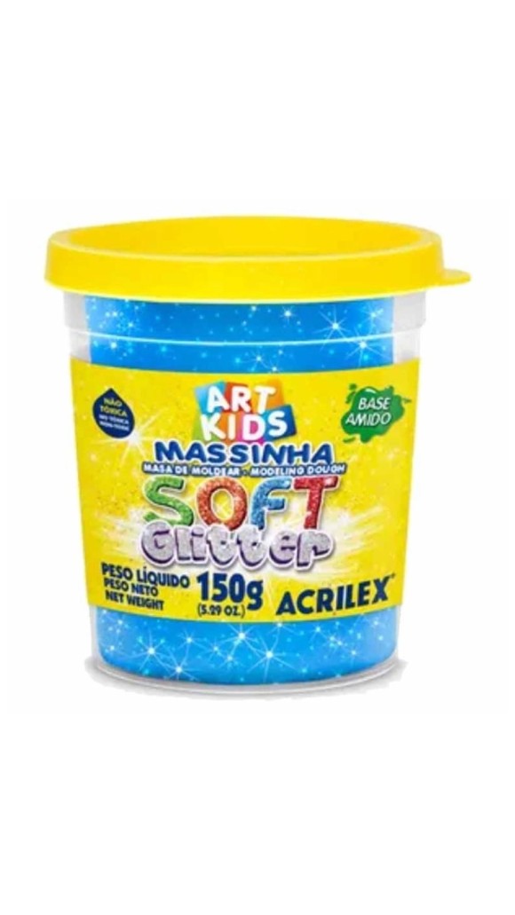 MASSINHA DE MODELAR SOFT ART KIDS GLITTER
