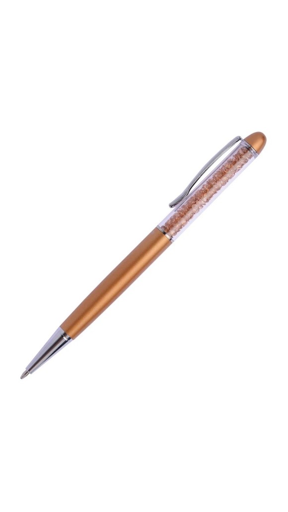 CANETA LUXO ESFEROGRÁFICA CROWN CRISTAL OURO YW10044O