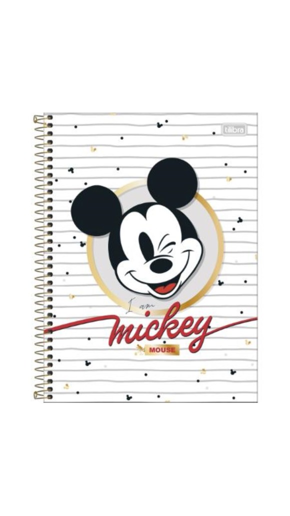 CADERNO UNIVERSITÁRIO CAPA DURA FEM.1X1 MICKEY 80F