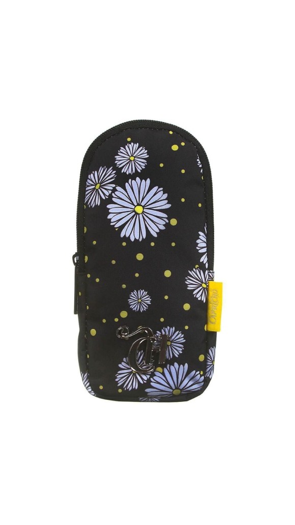 ESTOJO SIMPLES FEM.COLLEGE CAPRICHO FLOWERS PRETA 11840