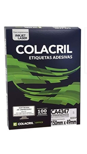 ETIQUETA INK/LASER A4 005 POR FOLHA 49X150 CAIXA C/100F.