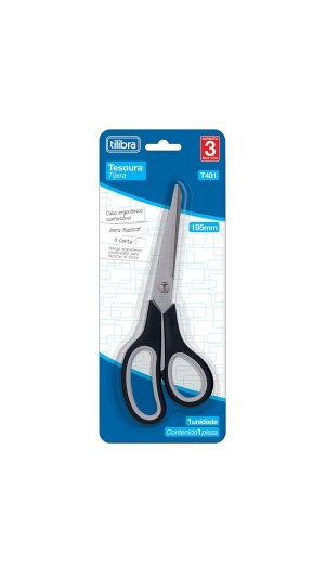 TESOURA 19CM MULTIUSO T401 PRETA