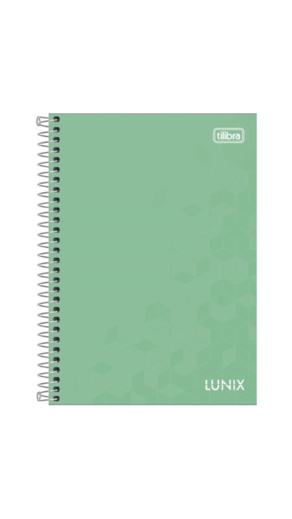 CADERNO 1/4 CAPA DURA ESPIRAL FEM.LUNIX 80F