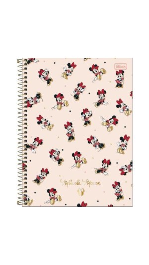 CADERNO UNIVERSITÁRIO CAPA DURA FEM.1X1 MINNIE 80F