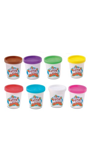 DIVER MASSA C/08 POTES SORTIDOS DIVERTOYS