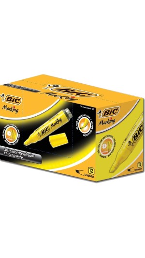 MARCA TEXTO BIC AMARELO CAIXA C/12 UNID