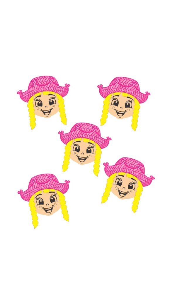MINICARINHA MENINA CAIPIRA C/ 5 UN