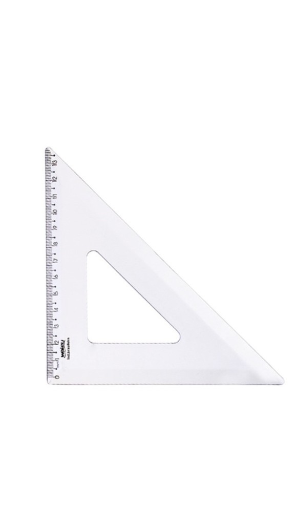 ESQUADRO 45 GRAUS ACRILICO NEW LINE CRISTAL WALEU