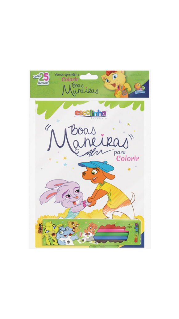 LIVRO ESCOLINHA : BOAS MANEIRAS PARA COLORIR