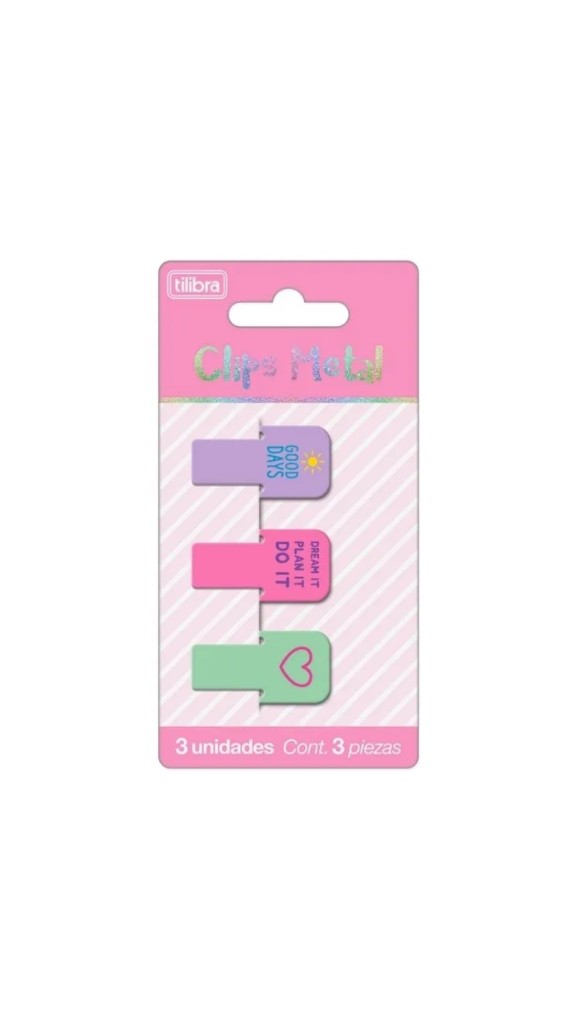 CLIPS METAL BLISTER C/03 UNID TILIBRA