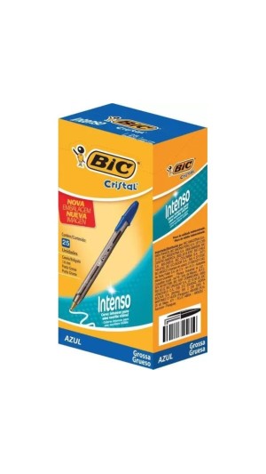 CANETA ESFEROGRÁFICA CRISTAL BOLD INTENSO 1.6 CAIXA C/25 UNID BIC