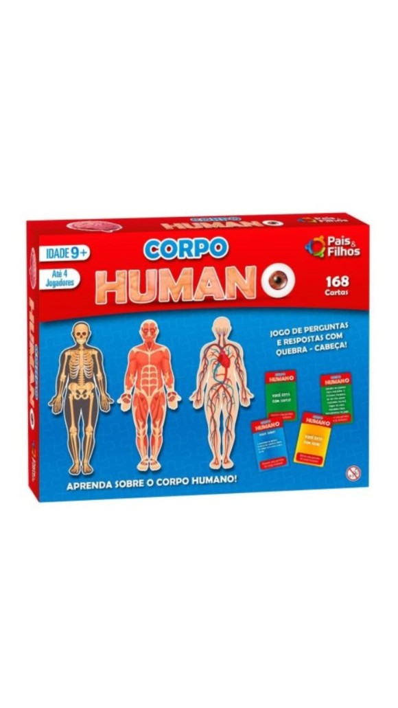 JOGO CORPO HUMANO 168 CARTAS PAIS&FILHOS