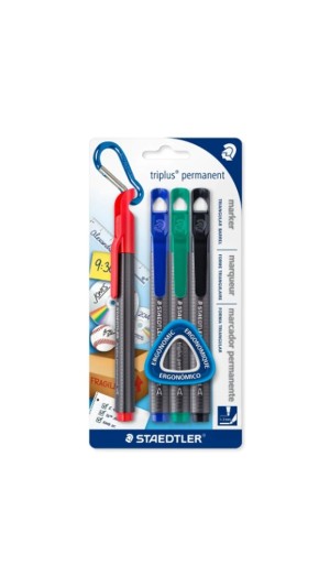 MARCA TEXTO TRIPLUS PERMANENTE 04 CORES STAEDTLER