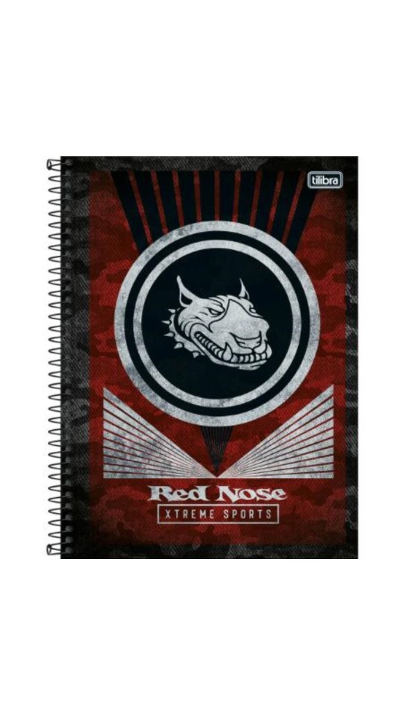 CADERNO UNIVERSITÁRIO CAPA DURA MASC.10X1 RED NOSE 160F
