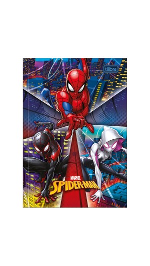 CADERNO BROCHURA 1/4 CAPA DURA MASC.SPIDER MAN 80F.2023 TILIBRA