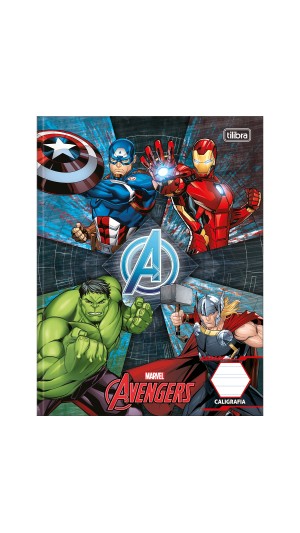 CADERNO PEDAGOGICA CALIGRAFIA CAPA DURA MASC.AVENGERS 40F.2023 TILIBRA