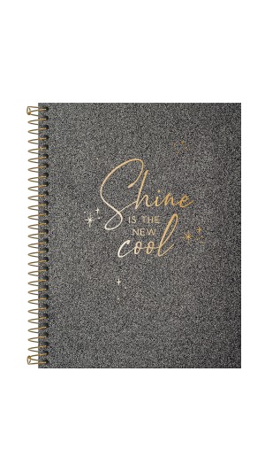 CADERNO COLEGIAL CAPA DURA ESPIRAL FEM.1X1 SHINE 80F.2023 TILBRA