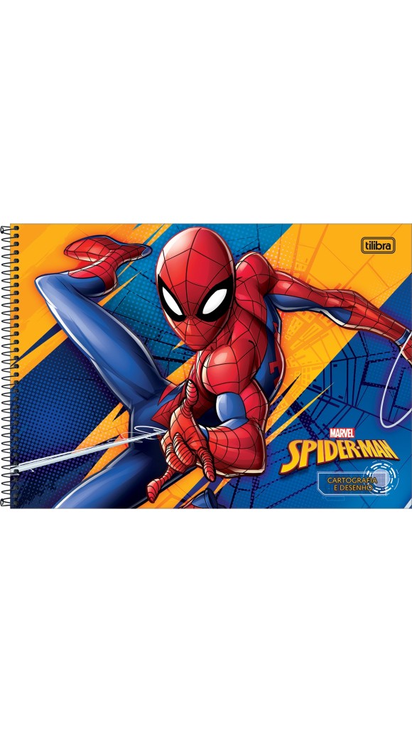 CADERNO CARTOGRAFIA CAPA DURA MASC.SPIDER 80F.2023 TILIBRA