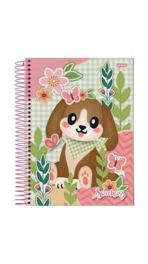 CADERNO UNIVERSITÁRIO CAPA DURA ESPIRAL FEM.15X1 SWEETNESS 240FL. 2023 JANDAIA
