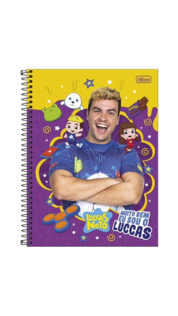 CADERNO UNIVERSITÁRIO CAPA DURA MASC.1X1 LUCCAS NETO 80F