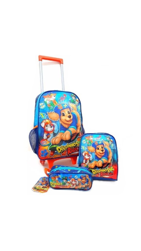KIT MOCHILA + ESTOJO + LANCHEIRA CLIO DOGUINHOS RADICAIS DR3502KT CLIO