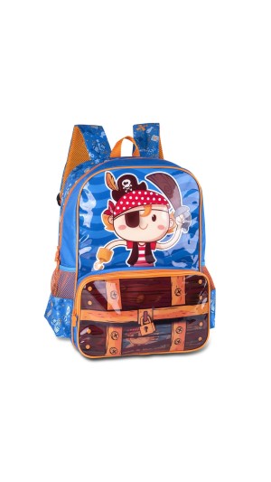 MOCHILA 2 ALÇAS INFANTIL MASC.PIRATINHA PT3071J CLIO