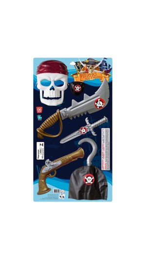 KIT PIRATAS DOS 7 MARES C/ 06 PCS PICA-PAU