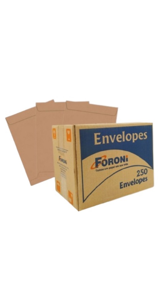 ENVELOPE SACO 240X340 KRAFT FORONI CAIXA C/250 UNID