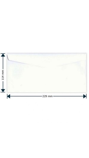 ENVELOPE OFICIO BRANCO 114X229 63G FORONI PACOTE C/10 UNID.