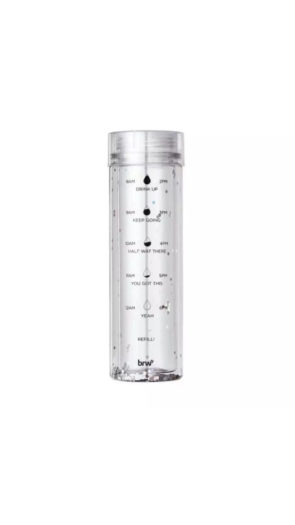 GARRAFA PLASTICA COM GLITTER 500ML BRW