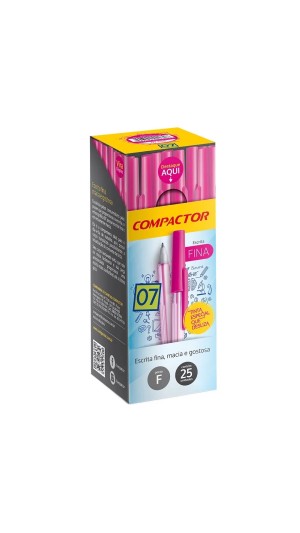 CANETA ESF.ESPECIAL 07 FINA COMPACTOR CAIXA C/25 UNID.