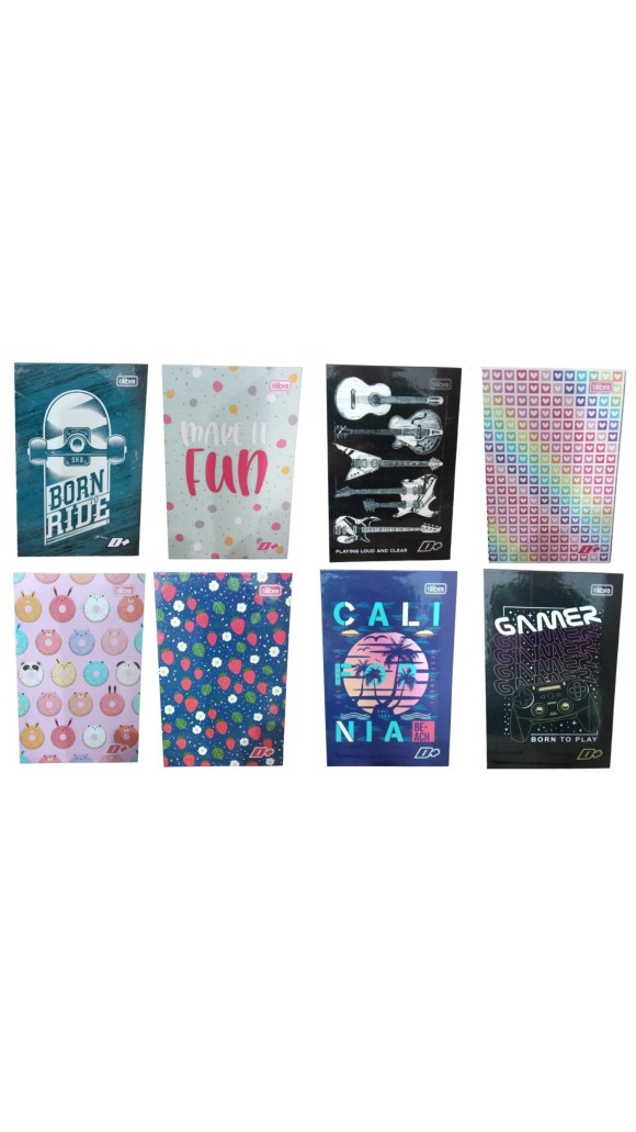 CADERNO 1/4 CAPA DURA ESPIRAL D+  96F. PCT C/04 UNID.