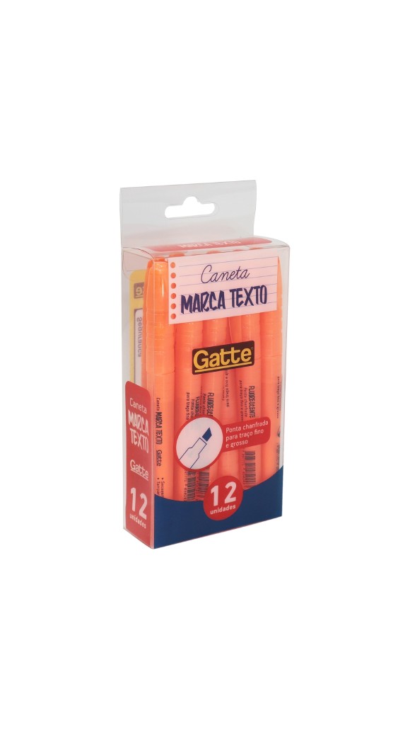 MARCA TEXTO GATTE CAIXA C/12 UNID.