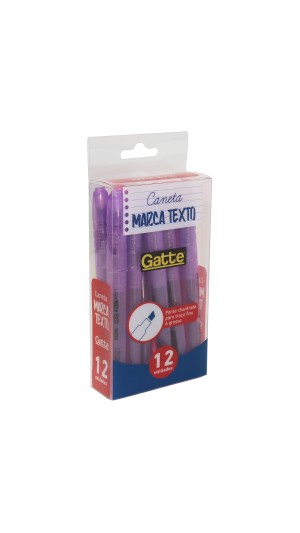 MARCA TEXTO GATTE CAIXA C/12 UNID.