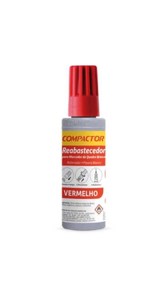 TINTA P/MARCADOR QUADRO BRANCO REABASTECEDOR 30ML COMPACTOR