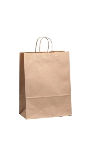 SACOLA PAPEL KRAFT PARDO SOS M1 35X28X18 JUSSARA