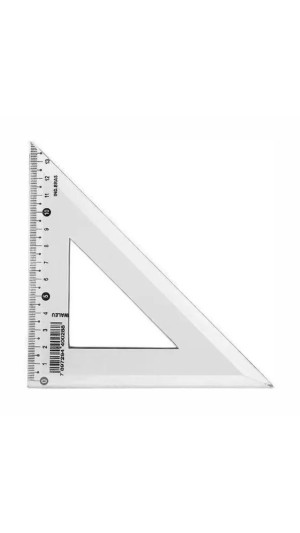 ESQUADRO 45 GRAUS ACRILICO CRISTAL